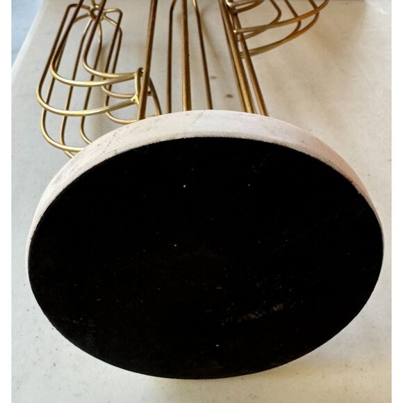 Gold Brass Cactus Sculpture With White Marble Base Modern Art Decor - Picture 9 of 9